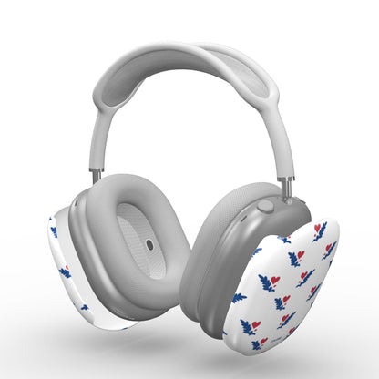 Coloré Folk Love Whispers – Blue & Red AirPods Max case stylish with tailored fit and lightweight design