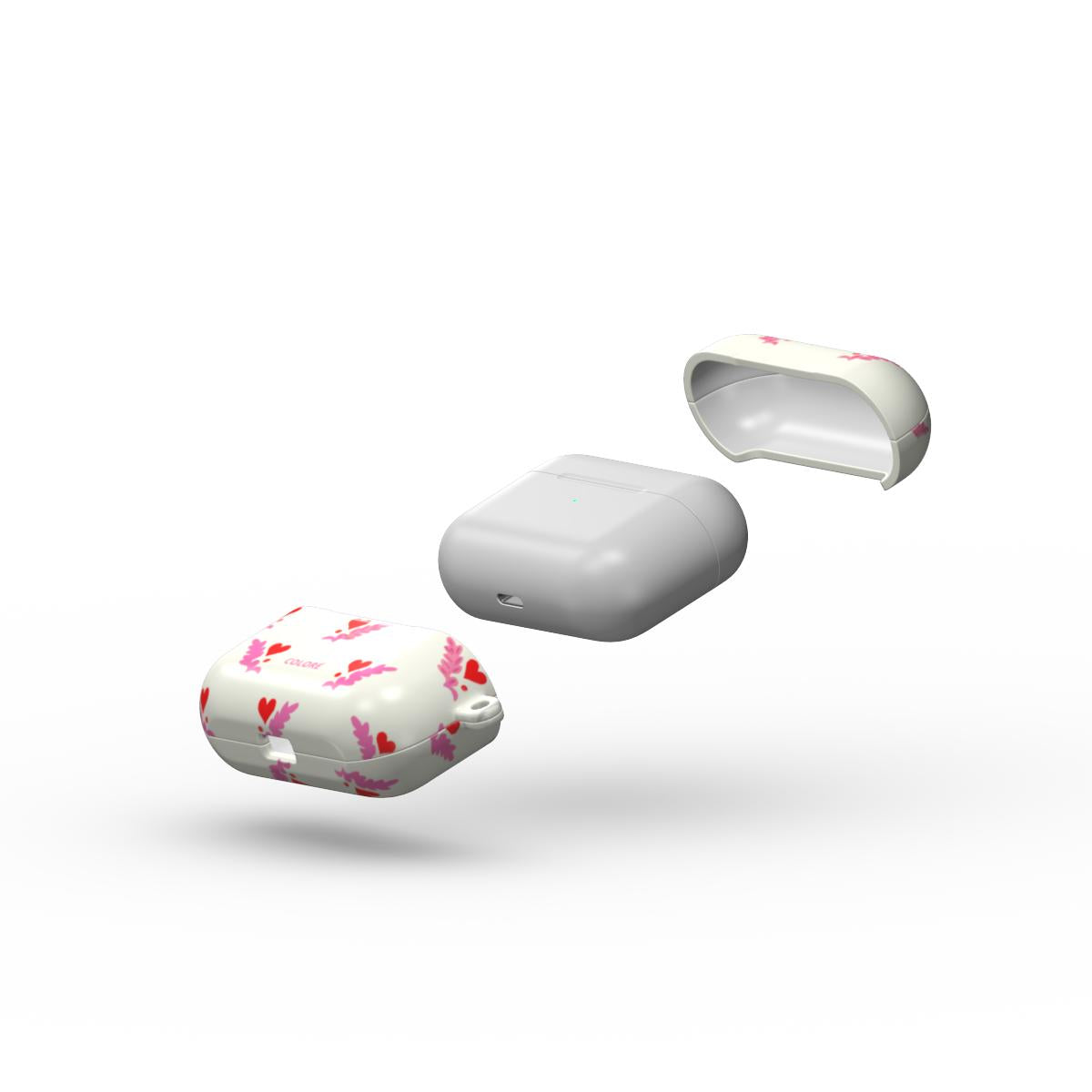 Coloré Folk Love Whispers – Pink and red airpods case with slim, polished finish design