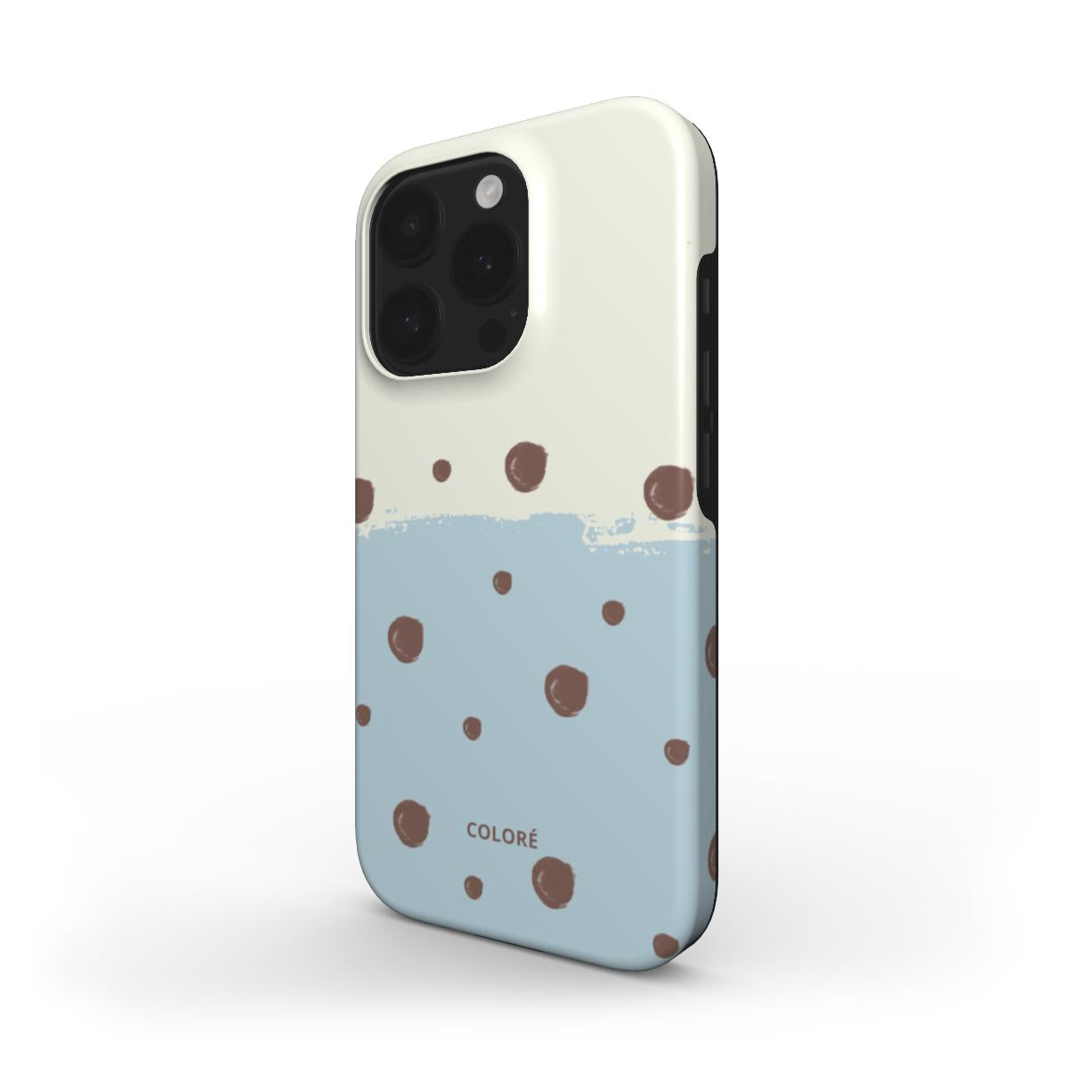 Sweet Dots - Bleu et marron - Coque de téléphone résistante
