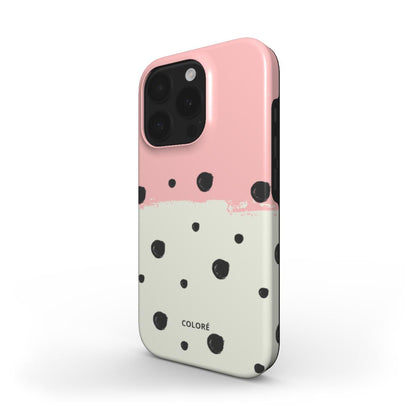 Sweet Dots - Pink & Black - Tough Phone Case