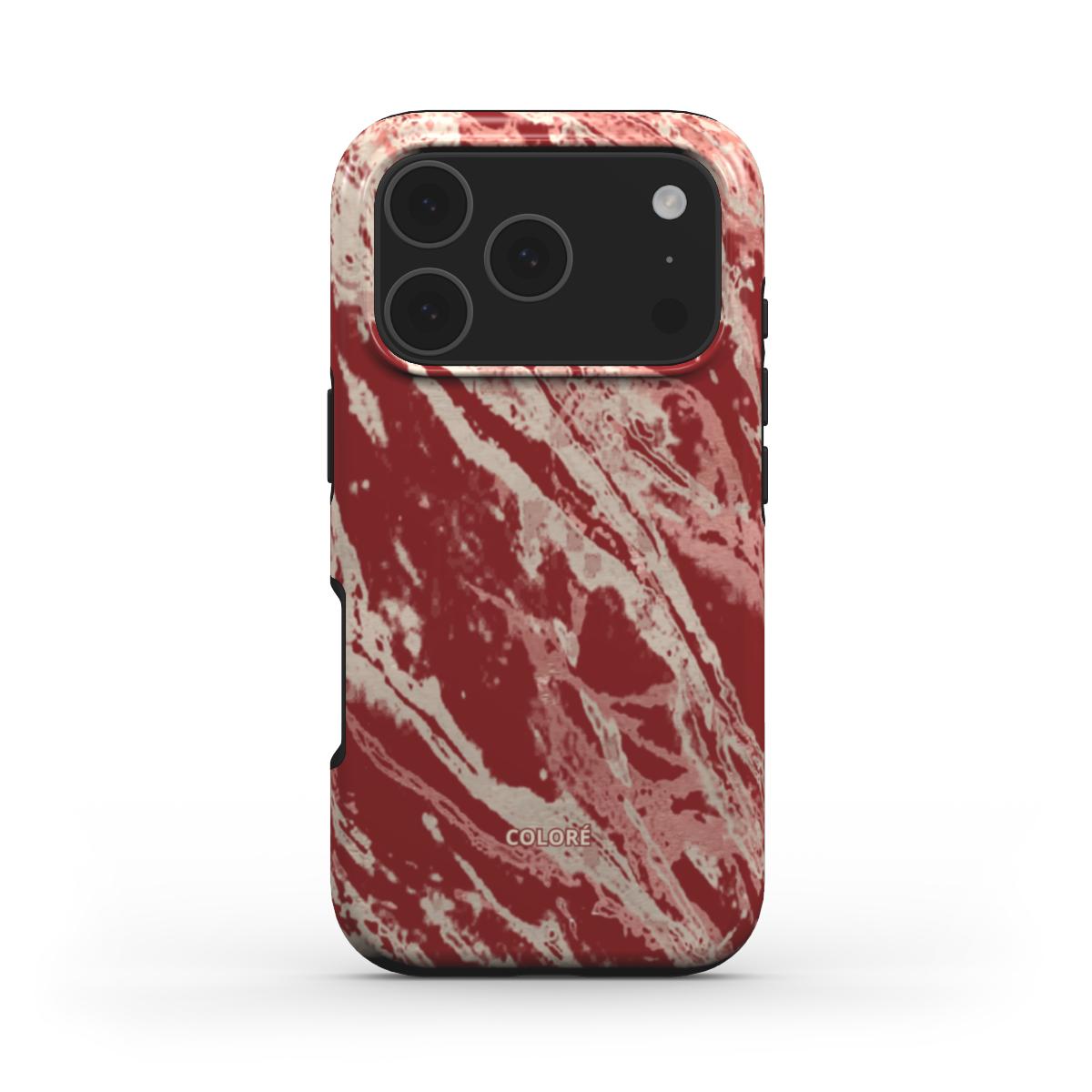 Marble Wonders - Burgundy - MagSafe Tough Phone Case