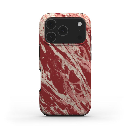 Marble Wonders - Burgundy - MagSafe Tough Phone Case