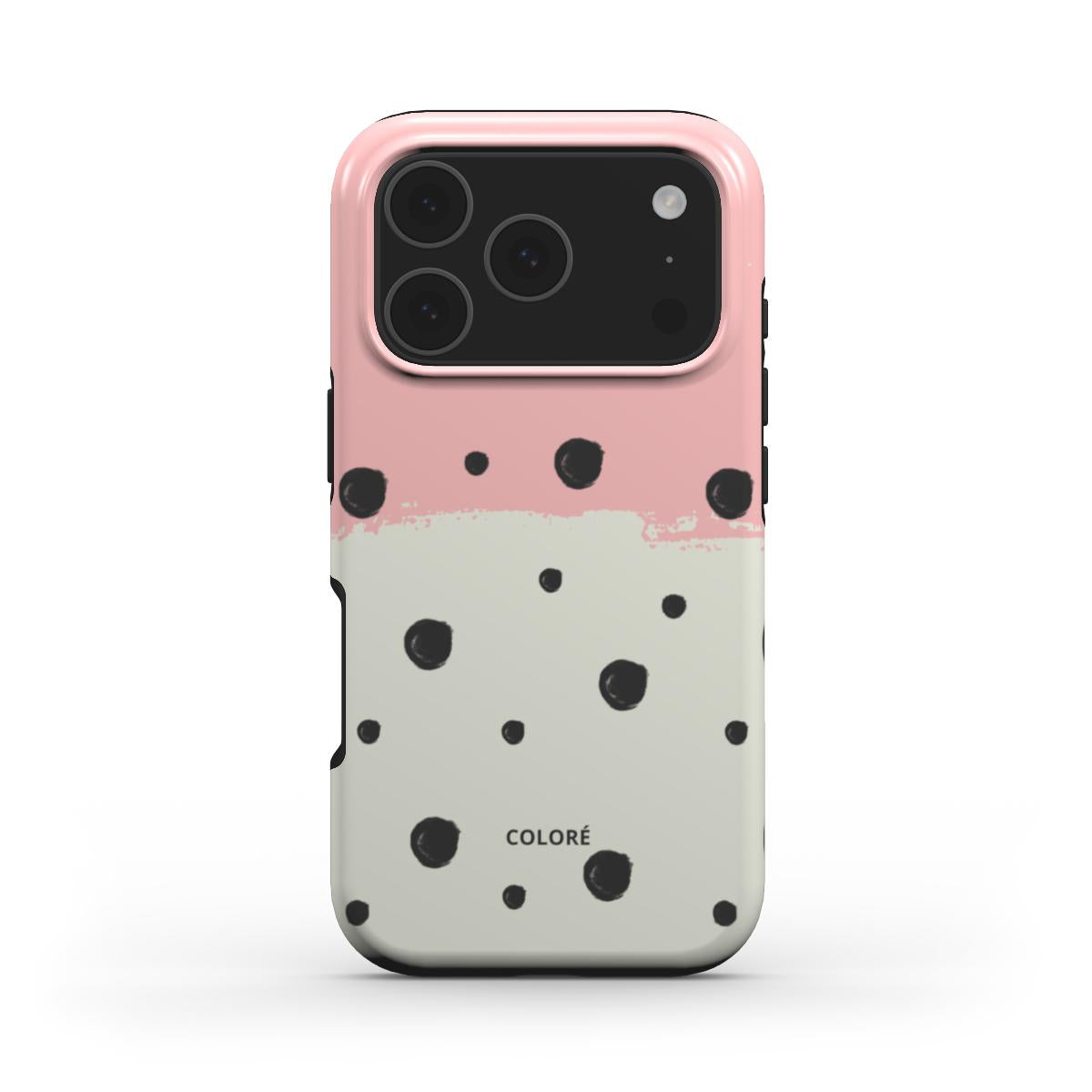Sweet Dots - Rose et noir - Coque de téléphone MagSafe résistante