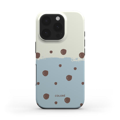 Sweet Dots - Bleu et marron - Coque de téléphone résistante
