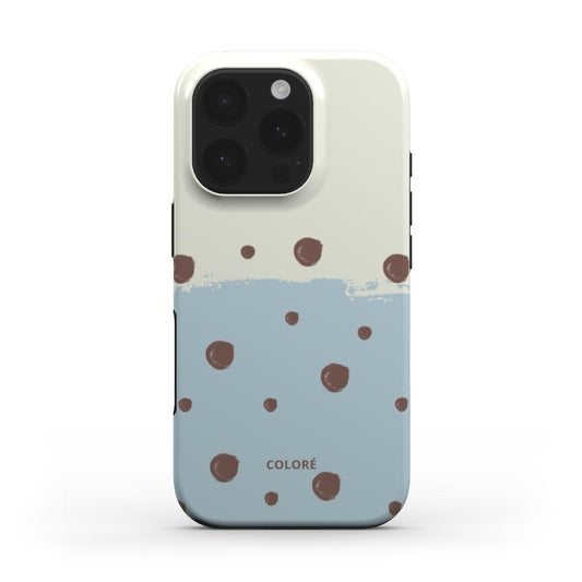 Sweet Dots - Bleu et marron - Coque de téléphone résistante