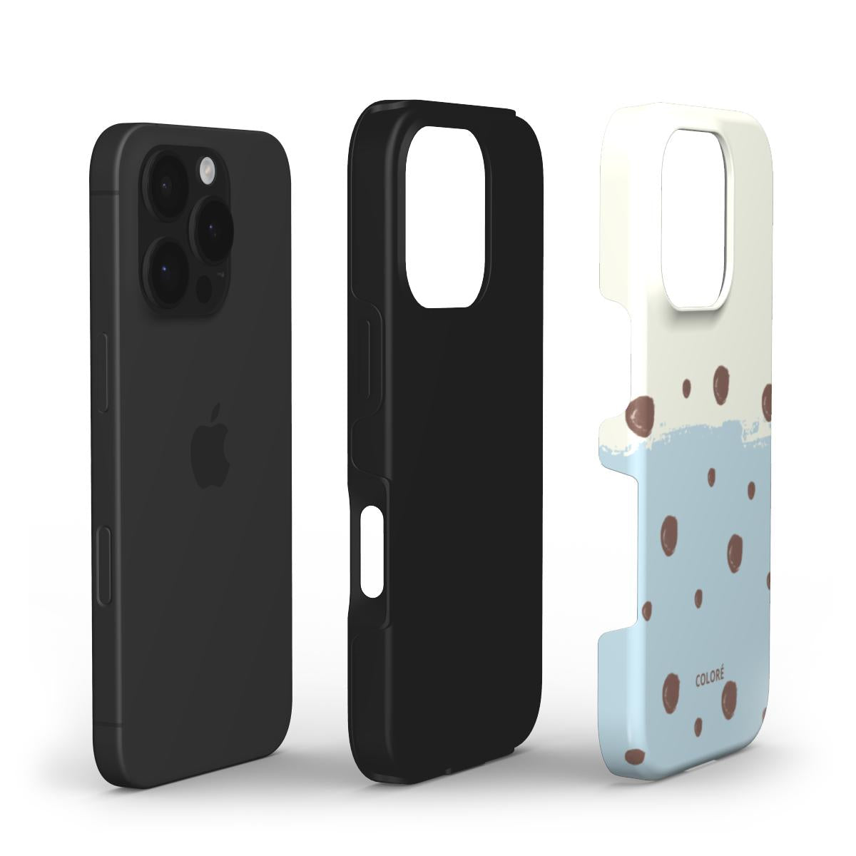 Sweet Dots - Bleu et marron - Coque de téléphone résistante