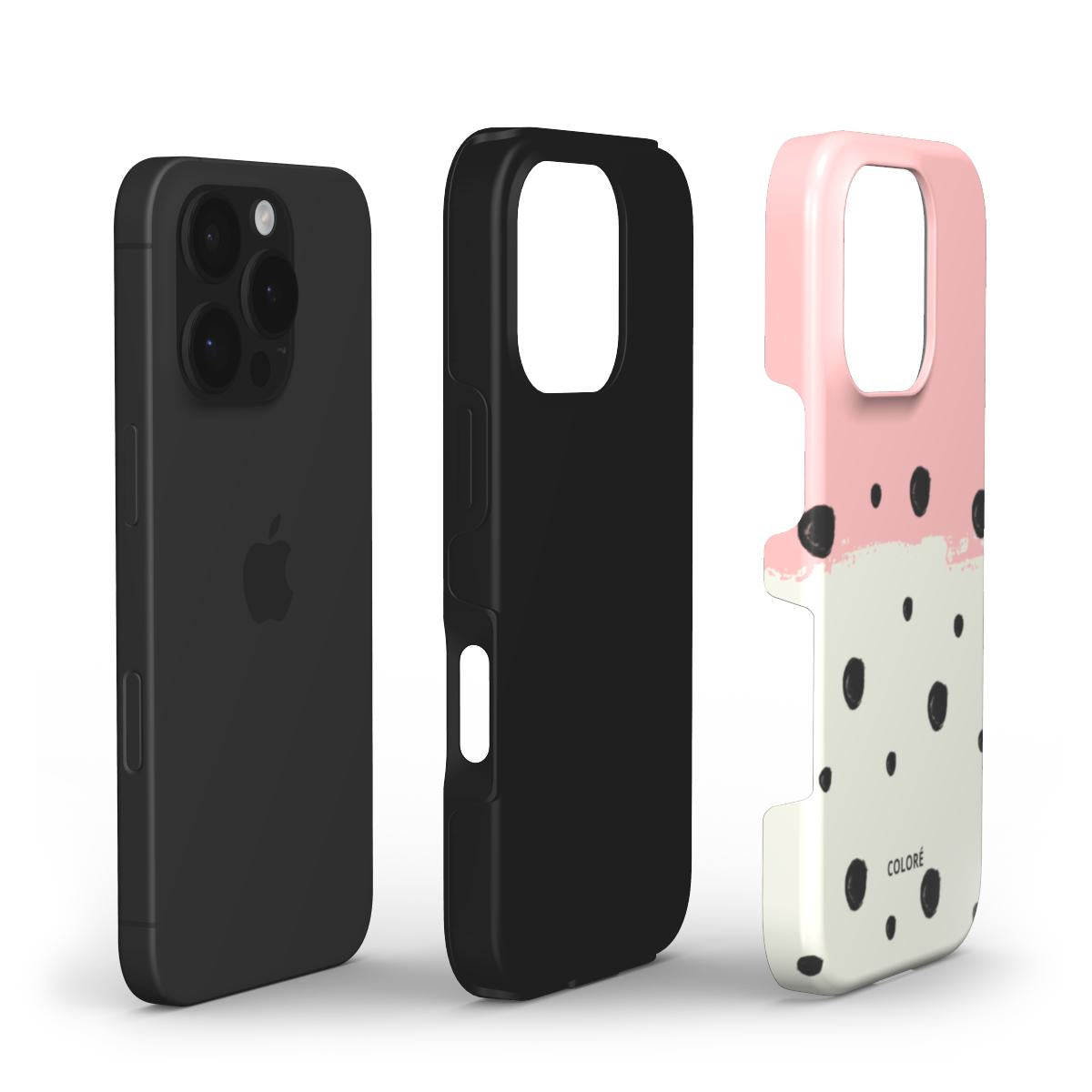 Sweet Dots - Pink & Black - Tough Phone Case