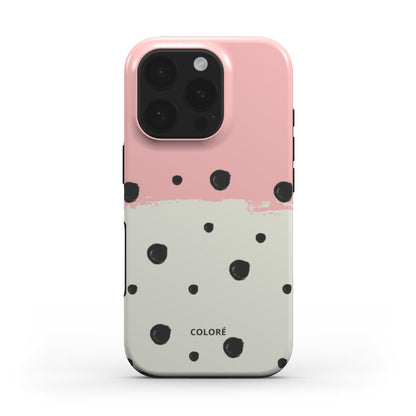 Sweet Dots - Pink & Black - Tough Phone Case