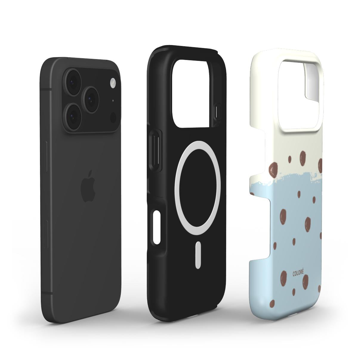 Sweet Dots- Blue & Brown - MagSafe Tough Phone Case