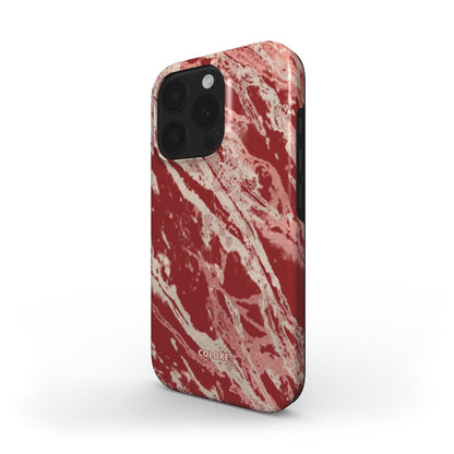 Coque de téléphone résistante Marble Wonders - Bordeaux