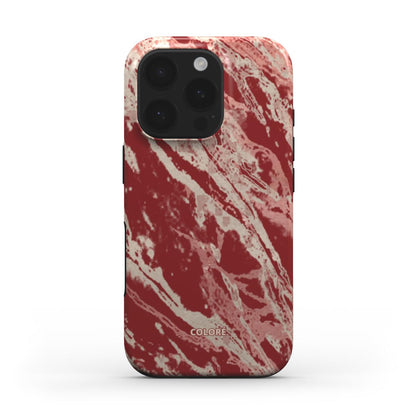 Coque de téléphone résistante Marble Wonders - Bordeaux