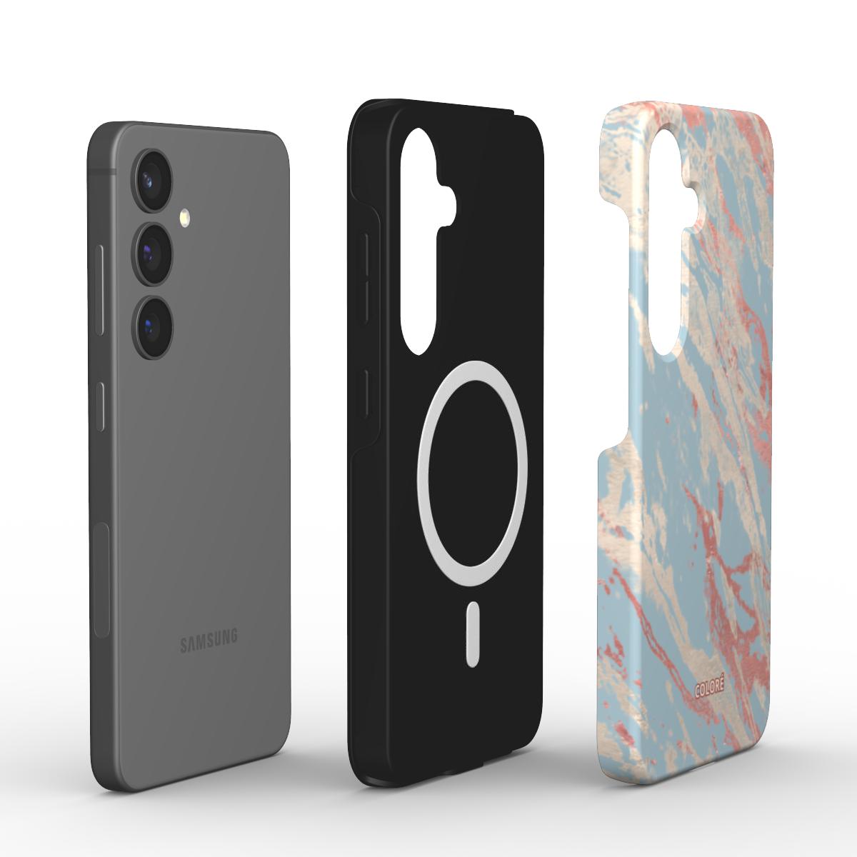 Marble Wonders - Azul - Capa Magnética Resistente para Telemóvel