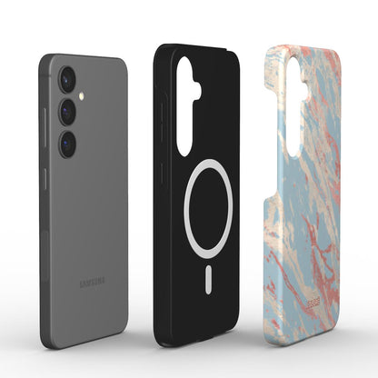 Marble Wonders - Azul - Capa Magnética Resistente para Telemóvel