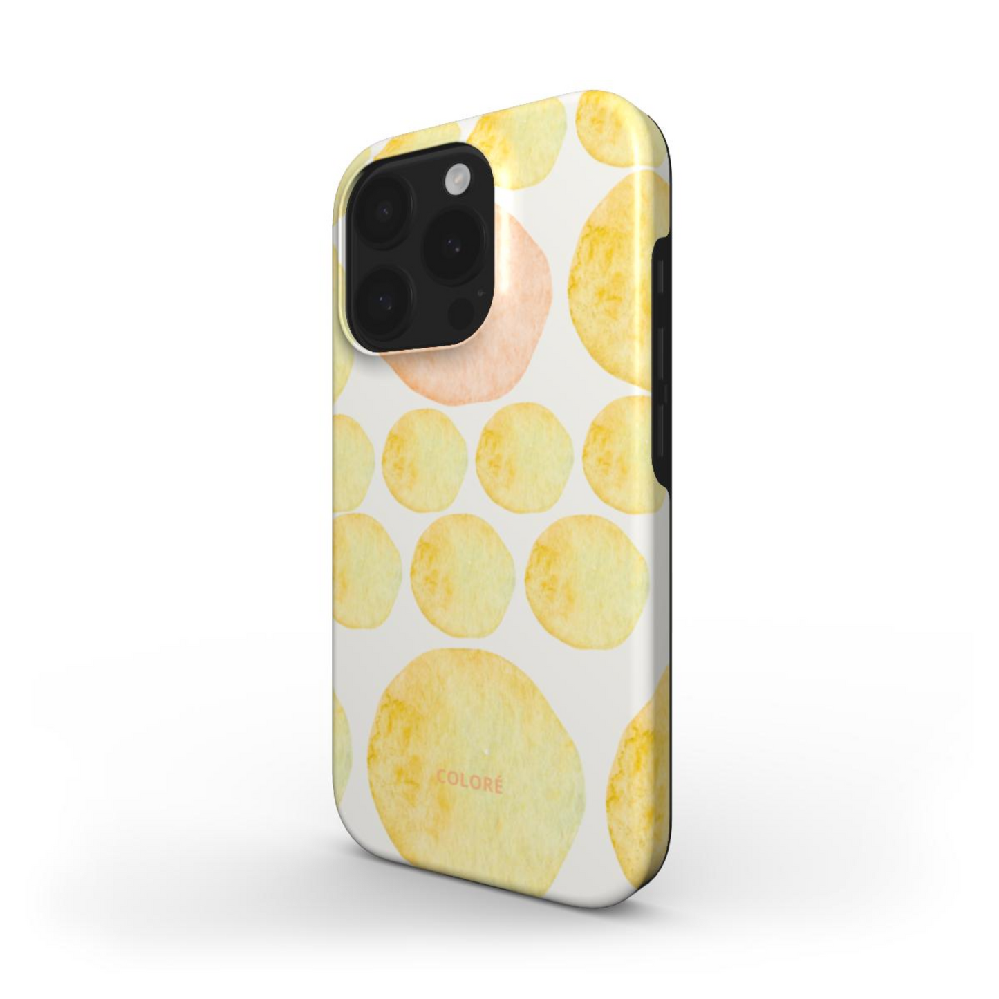 Aquarelle Dots - Amarelo & Laranja - Capa Resistente MagSafe para Telemóvel
