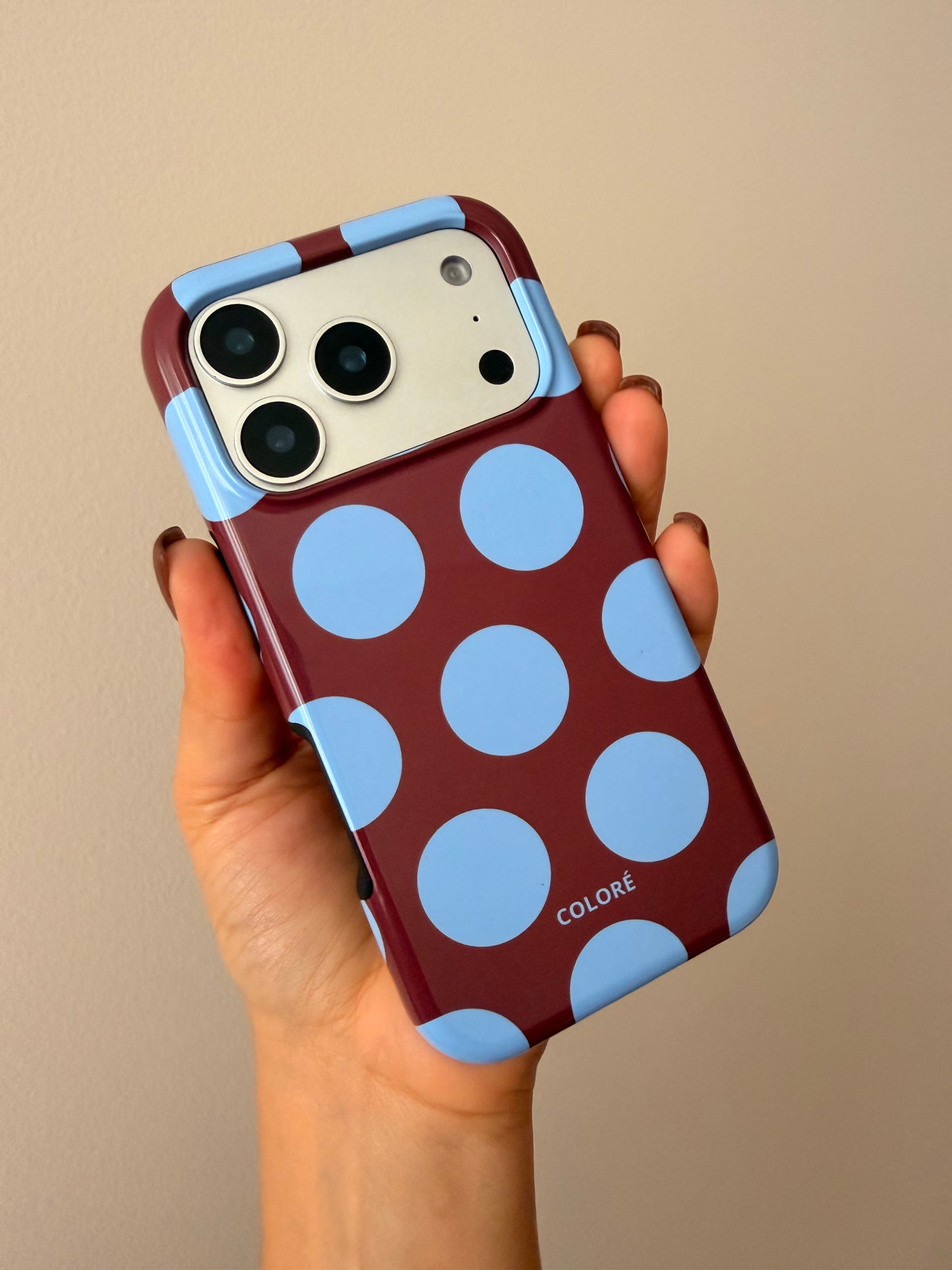 Scoop - Castanho & Azul - Capa Resistente MagSafe para Telemóvel