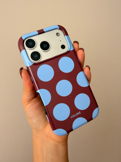 Scoop - Castanho & Azul - Capa Resistente MagSafe para Telemóvel